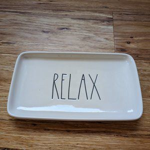Rae Dunn "Relax" tray platter dish plate